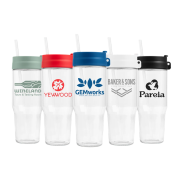 Group image of the 1L Recycled Glass Straw Tumbler from Total Merchandise