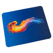 Promotional UK Rubber Base Mouse Mat in White branded with your company logo in a full-colour design
