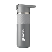 500ml Recycled Stainless Steel Bottles in Grey printed with your logo from Total Merchandise