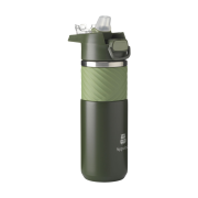 500ml Recycled Stainless Steel Bottles in Green printed with your logo from Total Merchandise