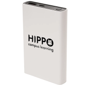 Logo printed NOVA 10000mAh Fast Charge Powerbank in White with a design from Total Merchandise