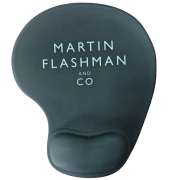 Custom Branded Gel Wrist Mouse Mats in Black printed with your company logo from Total Merchandise
