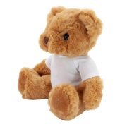 Customisable Fully Recycled 30cm Jasper Bear with T-Shirt in White from Total Merchandise
