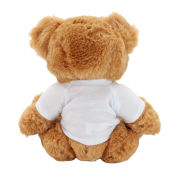 Personalisable Fully Recycled 30cm Jasper Bear with T-Shirt in White from Total Merchandise