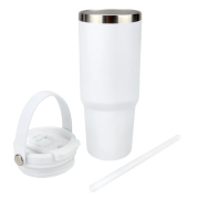 Logo branded 900ml Titan Pro Insulated Tumbler in White with a deisgn from Total Merchandise