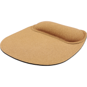 Customised Cork Mouse Mat with Wrist Support in Brown branded with your logo from Total Merchandise