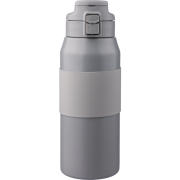Logo branded 800ml Double Walled Water Bottle in Grey with a design from Total Merchandise