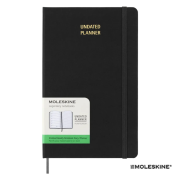 Branded Moleskine Large Hard Cover Undated Weekly Planner in Black from Total Merchandise