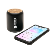Logo Branded NOVA Bluetooth Speaker in Black printed with your logo from Total Merchandise