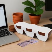 Customisable Trio Seed Pot Gardens in White branded with your logo from Total Merchandise
