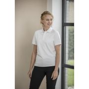 Lifestyle image of the Emerald Short Sleeve Unisex Aware™ Recycled Polo Shirt
