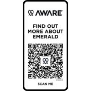 The Aware™ tracer that comes with the Emerald Short Sleeve Unisex Aware™ Recycled Polo Shirt