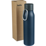 Custom Branded 600ml Recycled Stainless Steel Double Walled Bottle in Blue from Total Merchandise