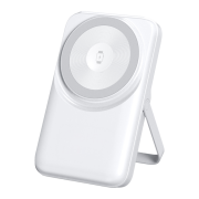 Branded 10,000mAh MagSafe Powerbank with Stand in White with a design from Total Merchandise