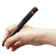 Customisable Quatro 4-in-1 Recycled Ballpen in Black branded with your logo from Total Merchandise