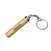 Branded Eco Bamboo Torch Keyring with a design from Total Merchandise