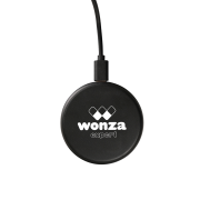 Branded Nova Wireless Magnetic Charger in Black with a design from Total Merchandise