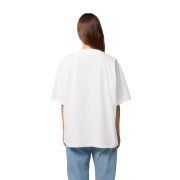 The back of the White Stanley Stella Blaster Oversized T-Shirts from Total Merchandise