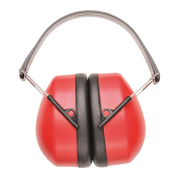 Branded Portwest Ultra Ear Defender in Red with a design from Total Merchandise