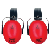 Branded Portwest Ultra Ear Defender in Red with a design from Total Merchandise