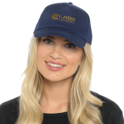Promotional 5 Panel Cotton Cap in Navy branded with your logo from Total Merchandise