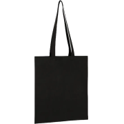 Promotional Coloured Sandgate Recycled 7oz Cotton Canvas Tote Bag in Black from Total Merchandise