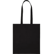 Personalised Coloured Sandgate Recycled 7oz Cotton Canvas Tote Bag in Black from Total Merchandise