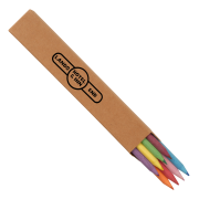 Custom Branded 8-Piece Coloured Pencil Set in Natural branded with your logo from Total Merchandise