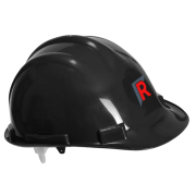Promotional Portwest Expert Shell Safety Helmet in Black with a design from Total Merchandise