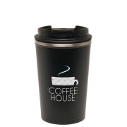 Logo branded Recycled 350ml Tumbler in Black from Total Merchandise