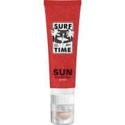 Branded SPF50 Sun Lotion and SPF20 Lip Balm Tube in White with a design from Total Merchandise