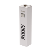 Logo printed USB-C 2200mAh White Power Bank in White with a design from Total Merchandise