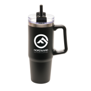Logo Branded Everest Go 900ml Travel Mug in Black from Total Merchandise