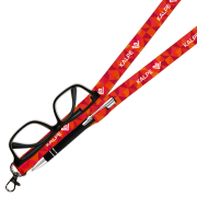 Lanyard with Pen & Glasses Loops in White