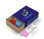 Promotional House Shape Rainball Seedboxes in White with a design from Total Merchandise