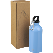 Printed 400ml Recycled Stainless Steel Single Walled Bottle in Light Blue from Total Merchandise