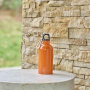 Lifestyle image of the 400ml Recycled Stainless Steel Single Walled Bottle from Total Merchandise