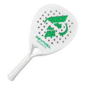 Custom Printed Beginners Padel Rackets in White branded with your logo from Total Merchandise
