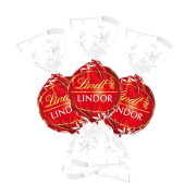 Personalised Eco Lindor Truffle Cracker Box in White printed with your logo from Total Merchandise
