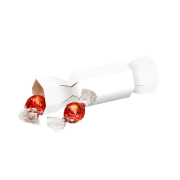 Promotional Eco Lindor Truffle Cracker Box in White printed with your logo from Total Merchandise