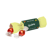 Custom Branded Eco Lindor Truffle Cracker Box in White printed with your logo from Total Merchandise