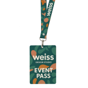 A6 Event Pass Lanyard in White