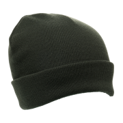 Branded 100% Soft Feel Acrylic Beanie in Bottle Green branded with your logo from Total Merchandise