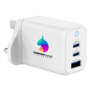 Logo Branded Super Fas USB Charger with a full colour design from Total Merchandise