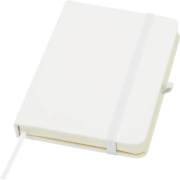 Branded Spectrum Plus A6 Hard Cover Notebook in White with a design from Total Merchandise