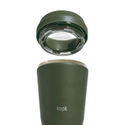 Lifestyle image of the Topl 235ml Recycled Steel To Go Tumbler in Green from Total Merchandise