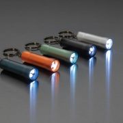 Personalisable Flash Recycled Aluminium Torch Keyring in Black branded from Total Merchandise