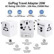 20W Go Plug Travel Adapter