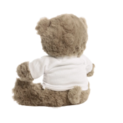20cm Eco Catherine Bear with T-Shirt in Mocha branded with your logo from Total Merchandise