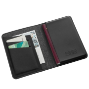Customised Travelfinder Passport Holder with Worldwide Locating in Black from Total Merchandise